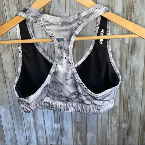 Reebok Gray Splatter Workout Bra - Picture 3 of 4